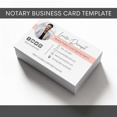 Notary Business Cards Loan Signing Agent Card Notary Signing Etsy