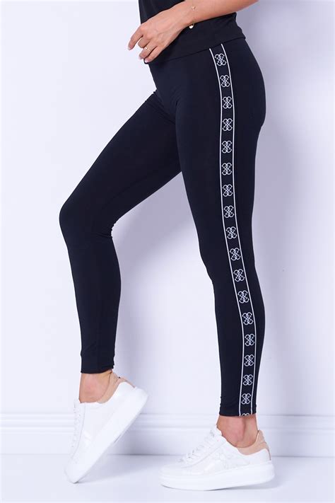 Legginsy Czarne Z Lampasami GUESS Butik Online MAICON