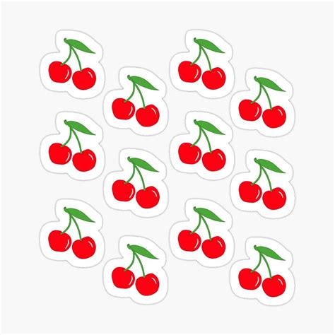 Cherry Mini Pack Sticker By Bronte Taylor Print Stickers Scrapbook