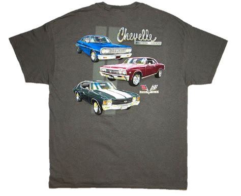 Gm Chevrolet Chevelle Classic Car Lineup Automobile Graphic Print T Sh