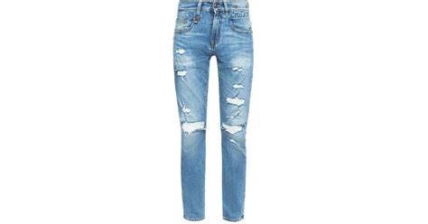 R13 Denim Jeans With Holes In Blue For Men Lyst