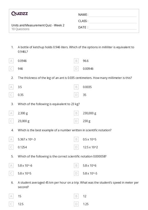 7th Grade Science Workbook