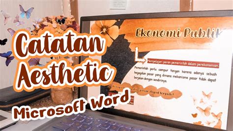 Membuat Catatan Aesthetic Di Laptop Microsoft Word How To Make