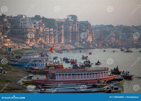 Banks on the Holy Ganges River in the Early Morning. Editorial Photography - Image of city ...