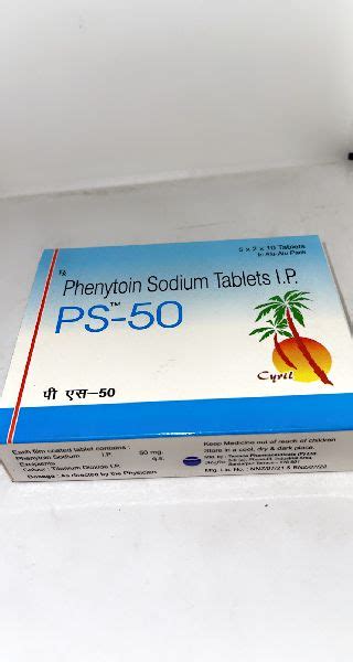 PS 50mg Phenytoin Sodium Tablets At Rs 110 Box In Mohali ID