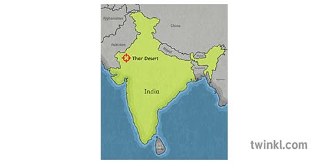 mapa de india con desierto de tártaro mapa destacado año 6 hass