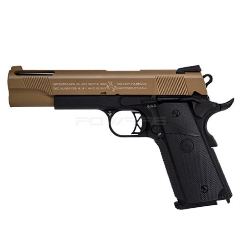 Cybergun Colt Ported Gaz Tan Slide Black Lower