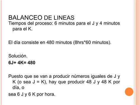 Balance De Lineas Ppt