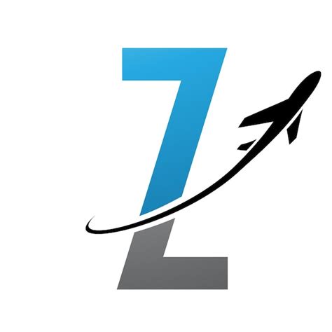 Premium Vector Blue And Black Futuristic Letter Z Icon With An