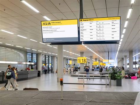 Schiphol airport relays arriving baggage status for passengers waiting