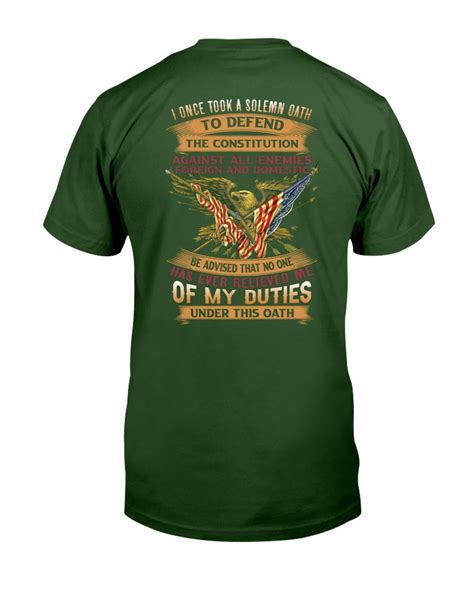 I Once Took A Solemn Oath To Defend The Constitution T Shirt Atmtee