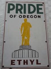 Pride Of Oregon Ethyl Porcelain Sign Porcelain Signs