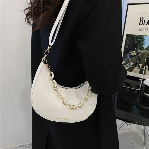 Yvon Pu Leather Chain Shoulder Sling Bag For Woman Korean Fashion Good