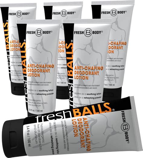 Fresh Balls Deodorant Cream To Powder 6 Pack Mens Anti Chafing Lotion And Balls Deodorant