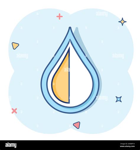 Water Drop Symbol Im Comic Stil Regentropfen Vektor Cartoon