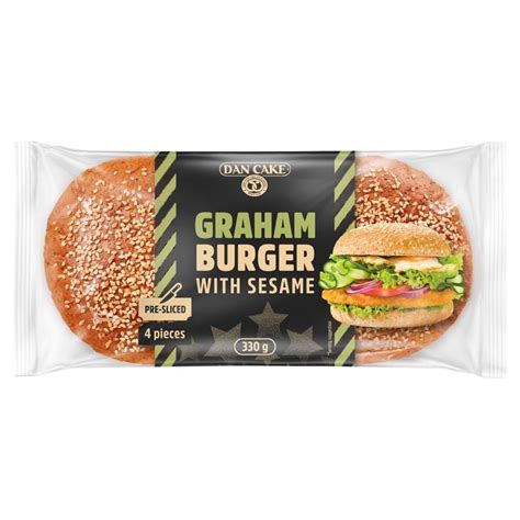 Dan Cake Bułki Pszenne Z Sezamem Do Hamburgerów 330 G 4 X 825 G Zakupy Online Z Dostawą Do