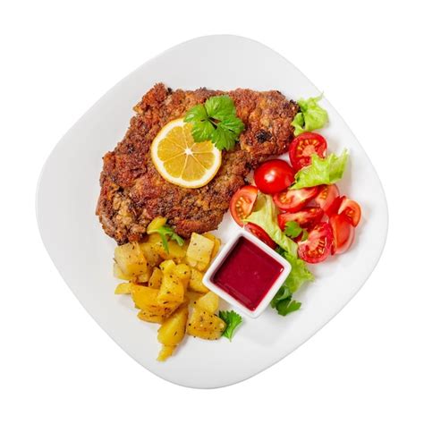 Schnitzel Vien S Aislado Foto Premium