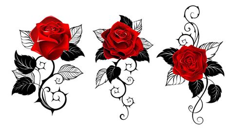 Tribal Rose Vine Tattoo Designs