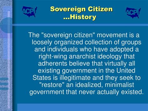 PPT - Sovereign Citizen Movement PowerPoint Presentation - ID:1109886