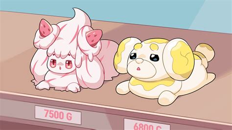 Alcremie Alcremie Alcremie And Fidough Pokemon Drawn By Drunkoak