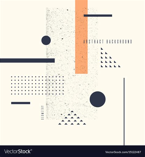 Retro abstract geometric background the poster Vector Image