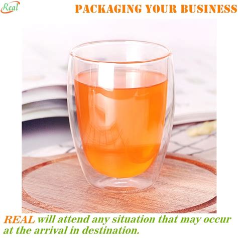 Ml Double Wall Glass Borosilicate Cup Clear Coffee Tea