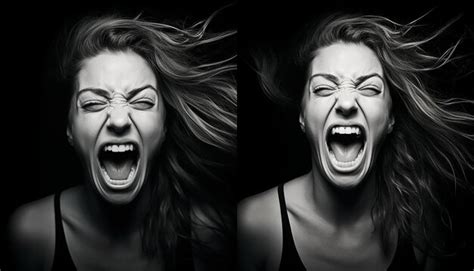 Premium Photo Expressive Woman Faces Portraits Of Intense Emotions In