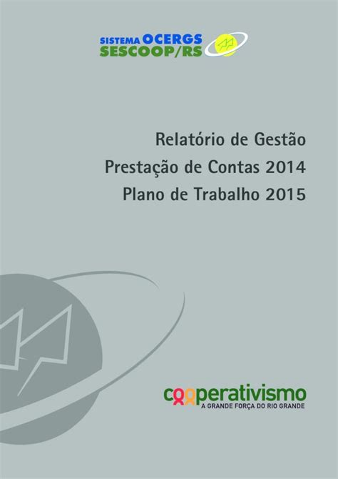 PDF Relatório de Gestão Prestação de Contas 2014 Plano de