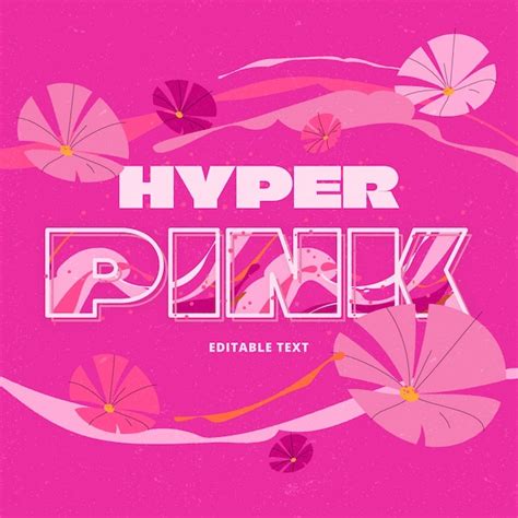 Free Vector Hand Drawn Hyper Pink Text Illustration