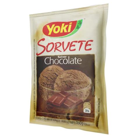 Pó para Sorvete Chocolate Yoki Pacote 150g Sonda Supermercado Delivery