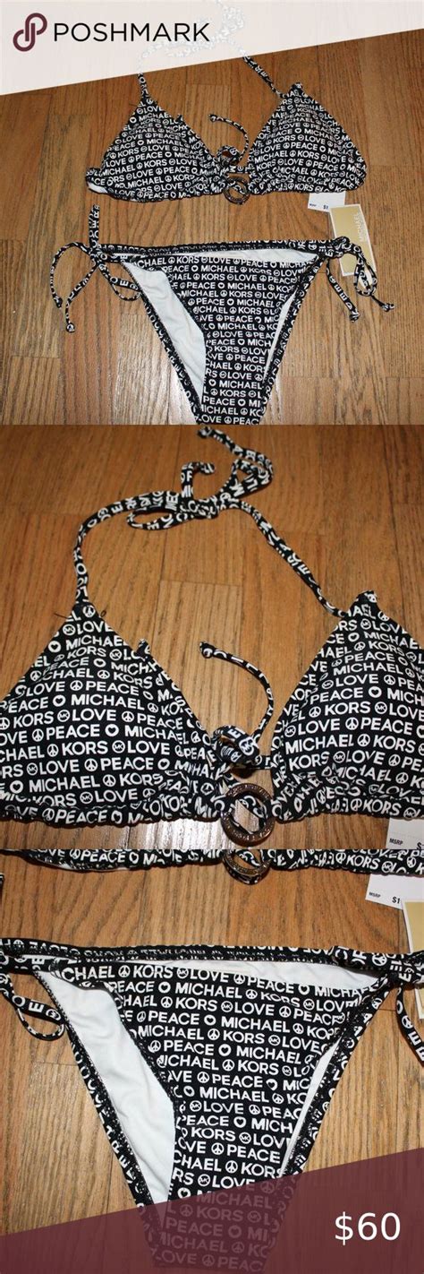 Michael Kors Two Piece Bikini Love Peace S 114 Bikinis Two Piece Bikini Michael Kors