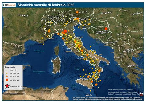 Terremoti In Italia Nel Mese Di Febbraio 1115 Scosse Registrate Dai