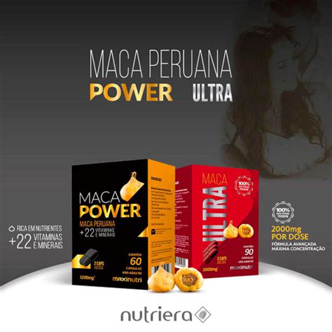 Maca Power Mg Vitaminas E Minerais Capsulas Maxinutri Em