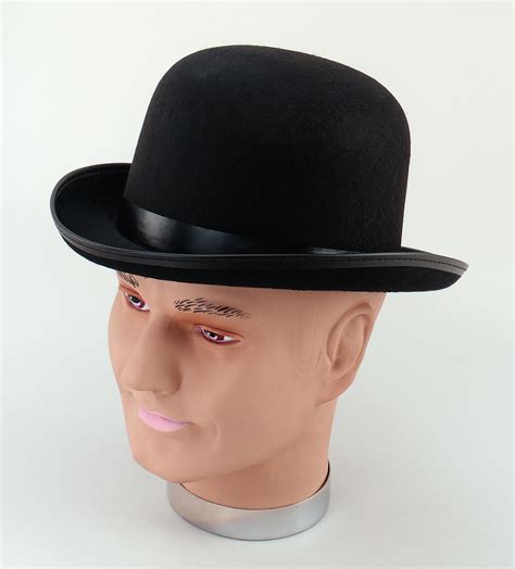 Black Felt Bowler Hat Glitz Fancy Dress