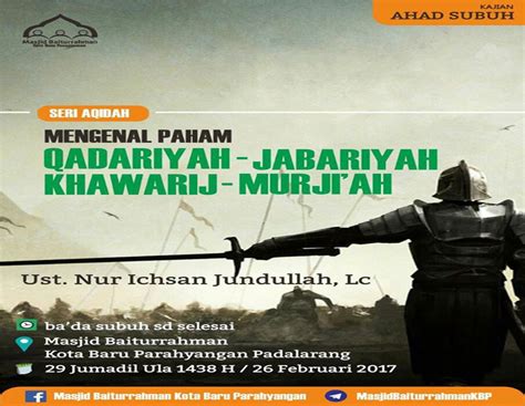 Mengenal Paham Qadariyah Jabariah Khawarij Murji H Ust Nur Ihsan