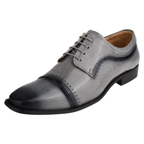 Libertyzeno Men Oxford Style Adult Dress Shoes Gray 12