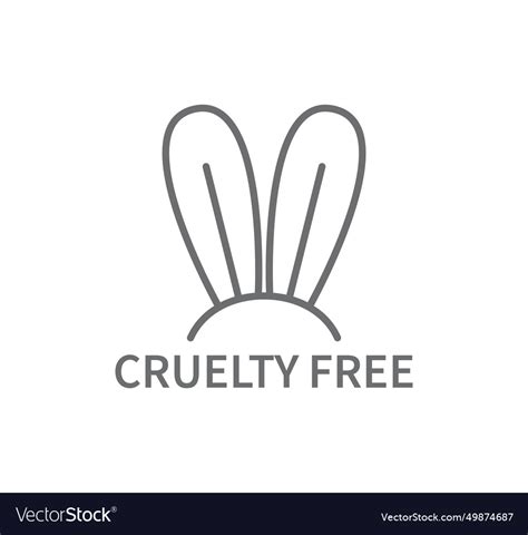 Cruelty Free Eco Friendly Product Line Icon Vector Image