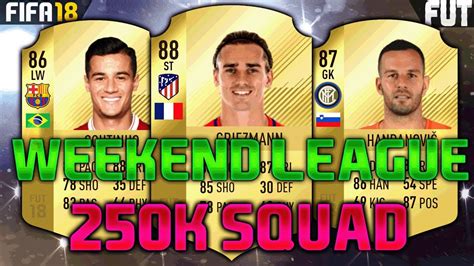 Fifa K K Squad Builder Feat Griezmann Coutinho Handanovic