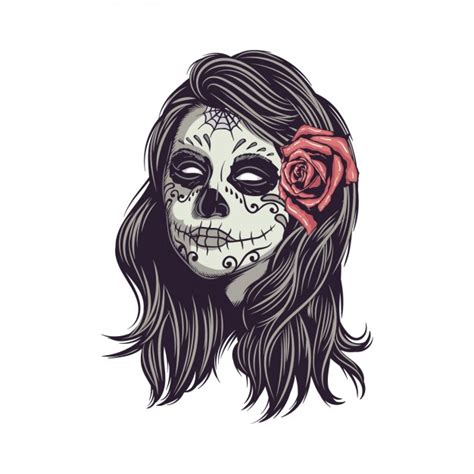 Girl Skull Vector At Collection Of Girl Skull Vector