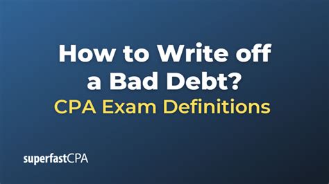 How to Write off a Bad Debt?