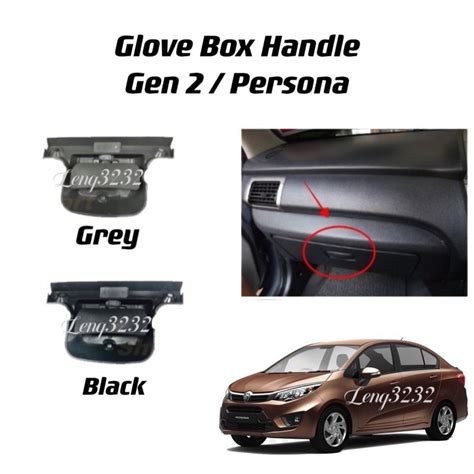 Proton Gen 2 Persona Drawer Glove Box Latch Lock Handle Black Grey