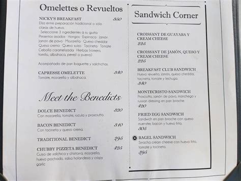 Carta Del Restaurante La Dolcerie Santo Domingo Rafael Augusto