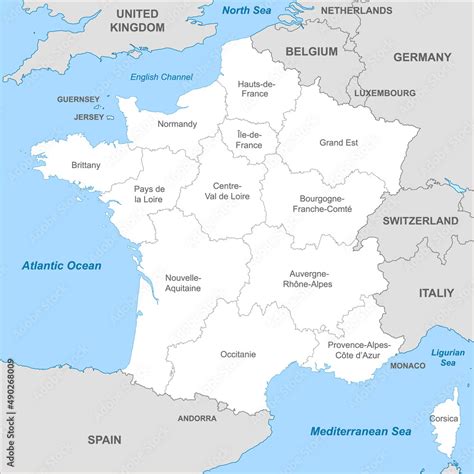 Fototapeta Mapa Wiata Dla Dzieci Political Map Of France With Borders