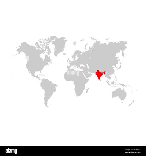 India on world map Stock Vector Image & Art - Alamy