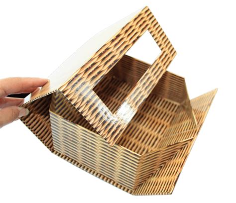 Cardboard Hamper Box With Handle 20x15x9cm Extra Small Wicker