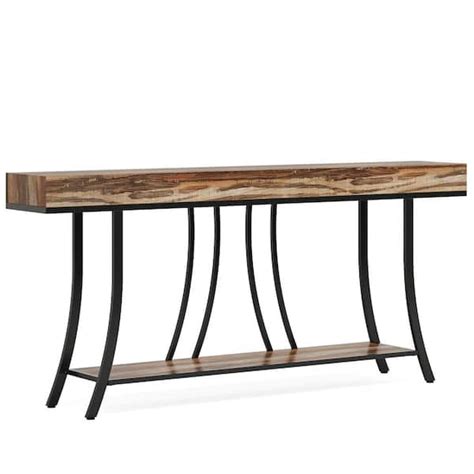 Byblight Terrella In Brown Rectangle Engineered Wood Console