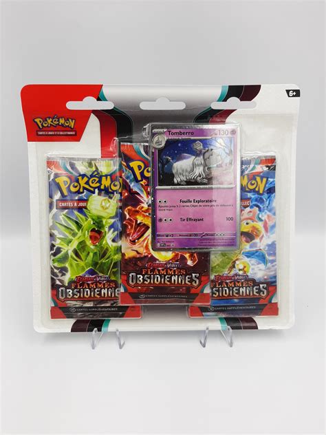 Tripack Scellé Sous Blister De 3 Booster Pokémon Flammes Obsidiennes