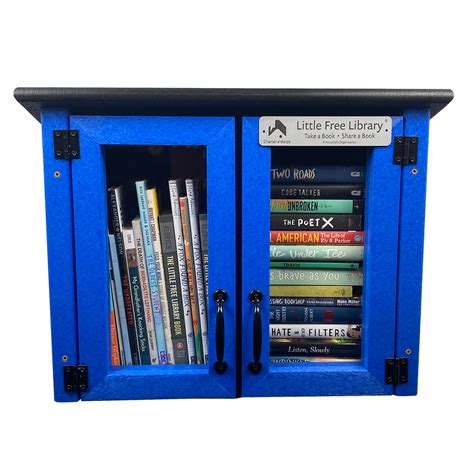 Composite Double Door Cottage Blue Kit Little Free Library