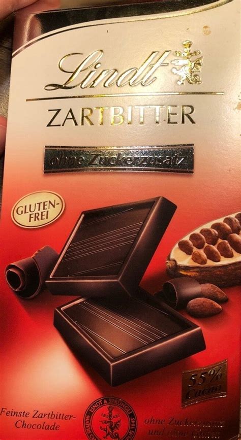 Lindt Czekolada Gorzka Bez Cukru Bez Glutenu 100 G DE 15754043850