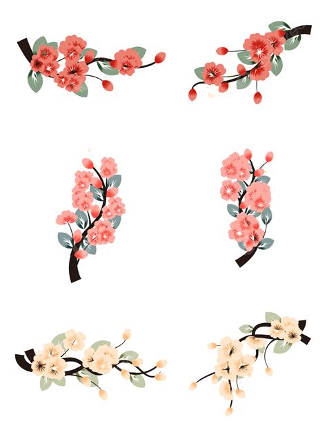 Cherry Blossom Card Vector Png Images Fresh And Beautiful Pink Wind Vector Cherry Blossom